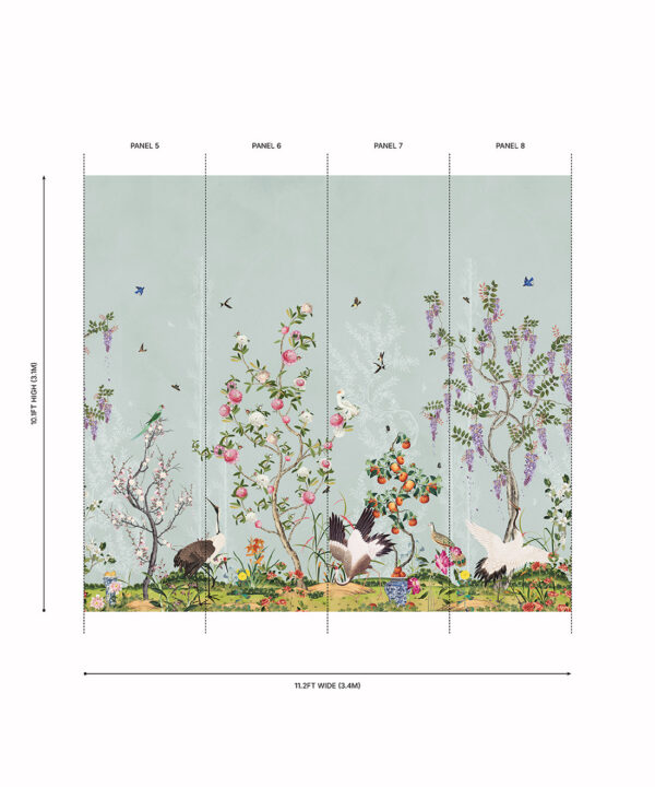 Oriental Garden Grasscloth Mural - Image 36
