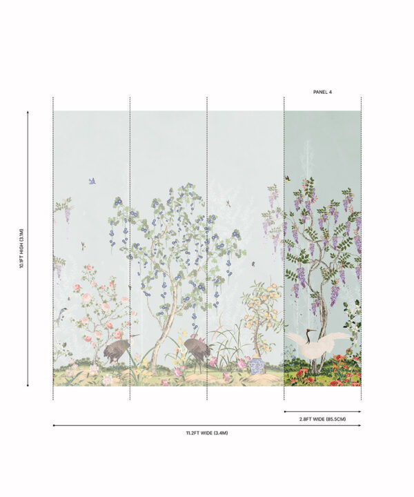 Oriental Garden Grasscloth Mural - Image 40