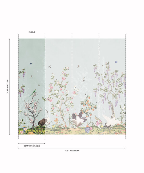 Oriental Garden Grasscloth Mural - Image 41