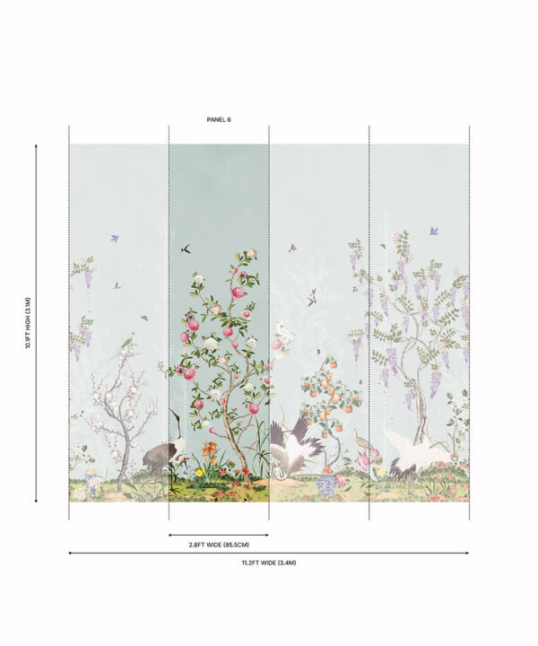 Oriental Garden Grasscloth Mural - Image 42