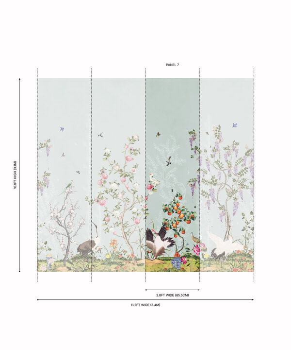 Oriental Garden Grasscloth Mural - Image 43