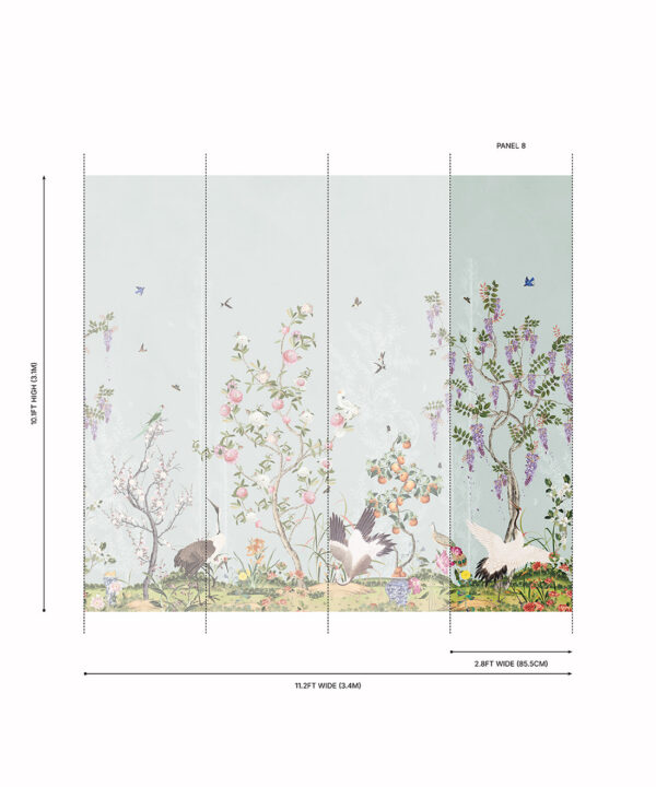 Oriental Garden Grasscloth Mural - Image 44