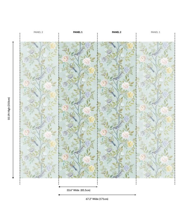 Chinoiserie Grasscloth Wallpaper - Image 4