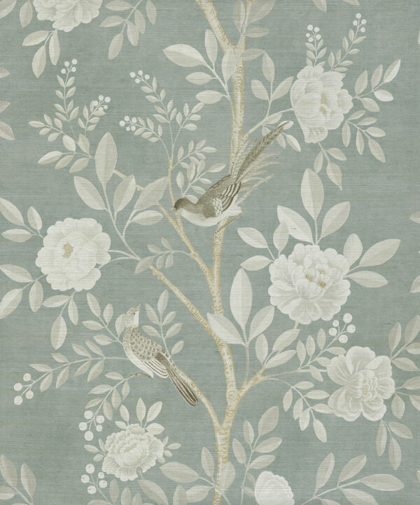 Chinoiserie Grasscloth Wallpaper - Image 5