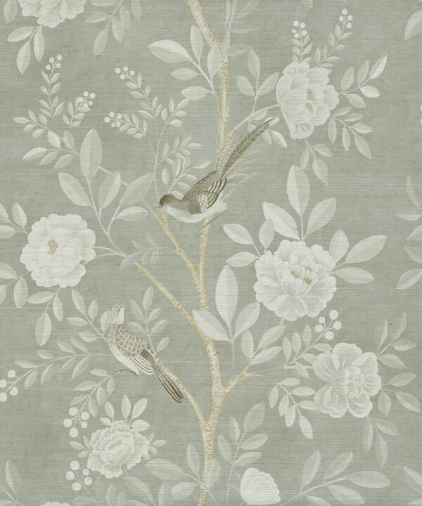 Chinoiserie Grasscloth Wallpaper - Image 2