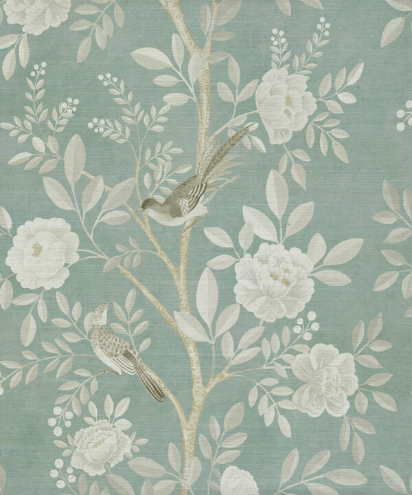 Chinoiserie Grasscloth Wallpaper - Image 3
