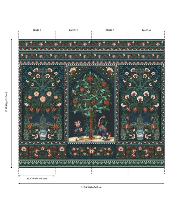 Pavilion Grasscloth Mural - Image 2