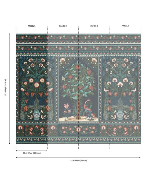 Pavilion Grasscloth Mural - Image 3