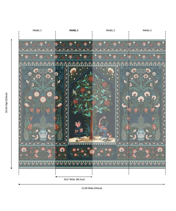 Pavilion Grasscloth Mural - Image 4