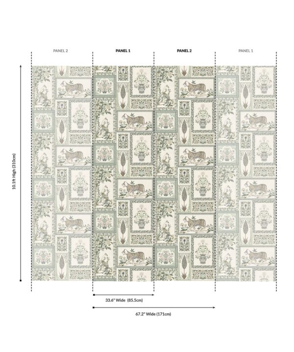 Courtyard Grasscloth Wallpaper - Image 2