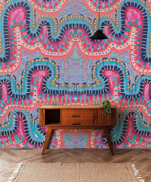 Rivers & Roads Mural | Tender Brushstrokes Collection | Tiff Manuell | Insitu