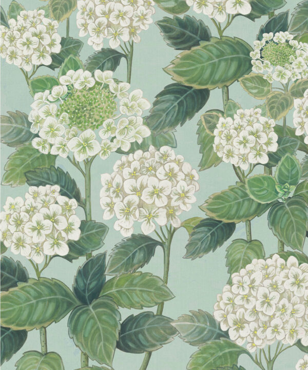 Hydrangea Garden Decorative Textile Wallpaper - Image 2