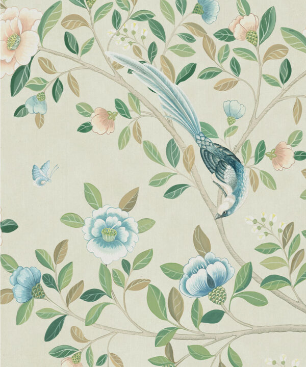 Camellia Tree Decorative Textile Mural