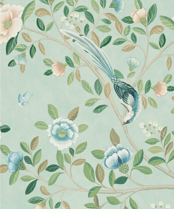 Camellia Tree Decorative Textile Mural - Image 3