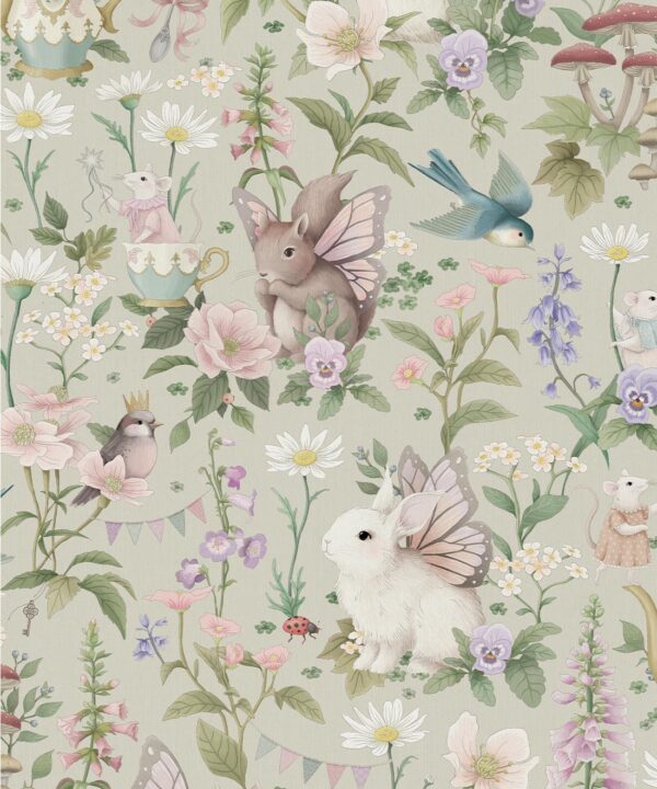 Garden Party Decorative Textile Wallpaper