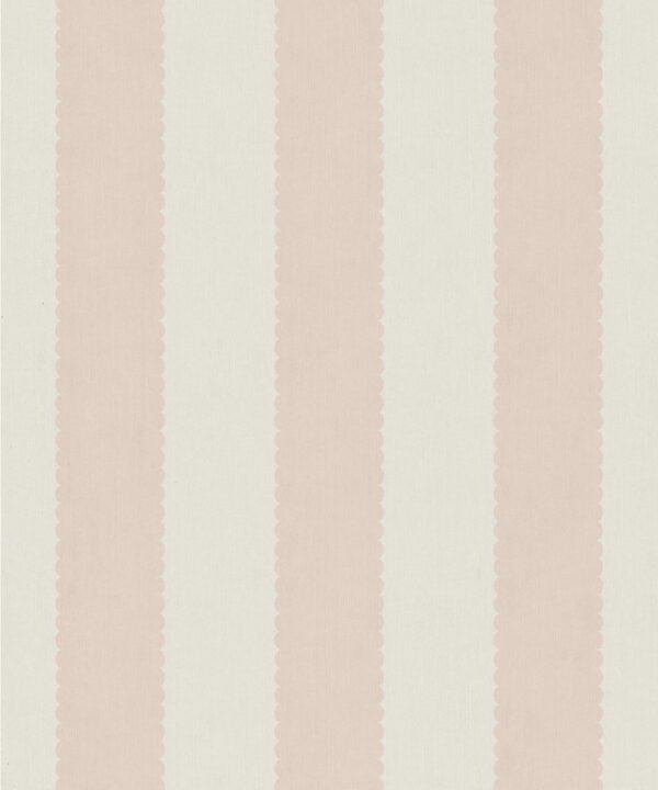 Scallop Stripe Decorative Textile Wallpaper