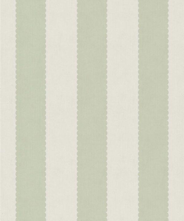 Scallop Stripe Decorative Textile Wallpaper - Image 4