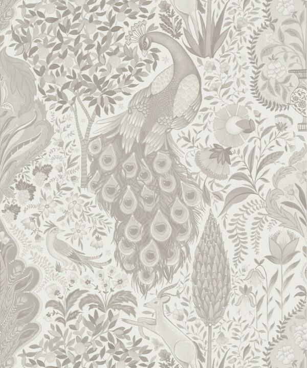 Peacock Garden Decorative Textile Wallpaper - Image 3