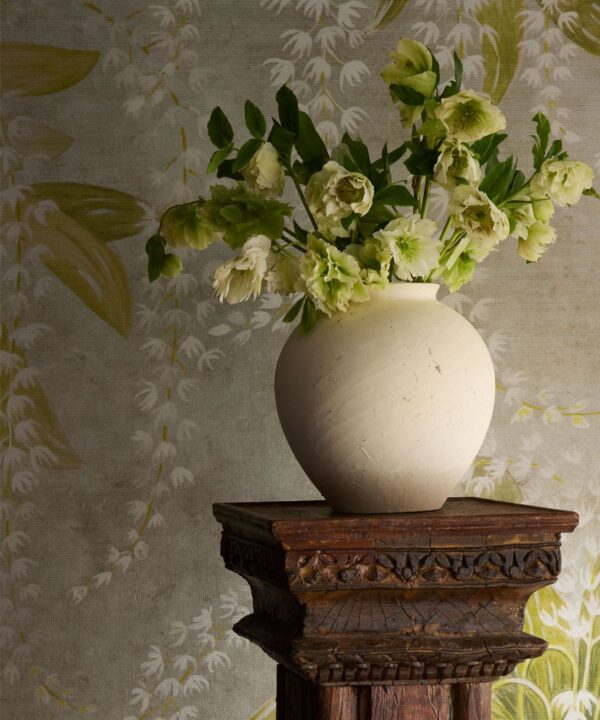 Orchid Grasscloth Wallpaper - Image 2
