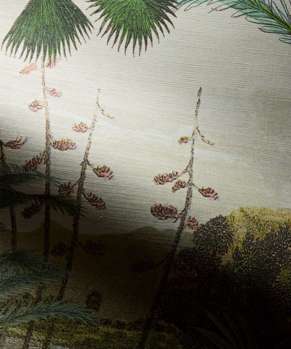 South Asian Subcontinent Grasscloth Mural