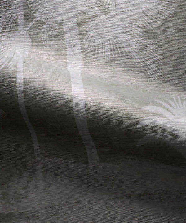 Shadow Palms Grasscloth Mural