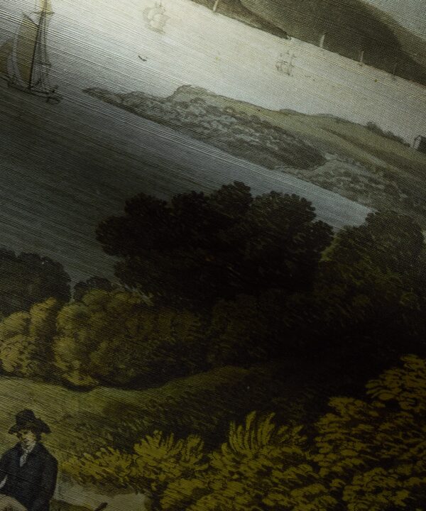 English Landscape Grasscloth Mural