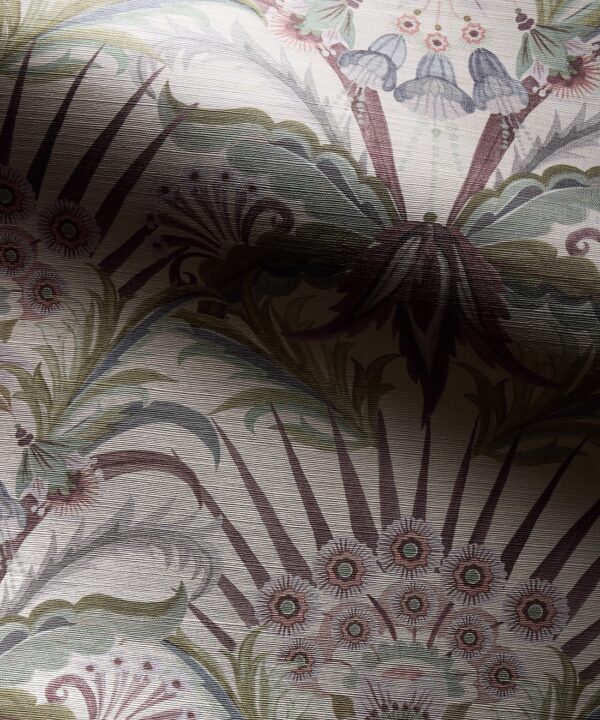 Morning Flowers Grasscloth Wallpaper
