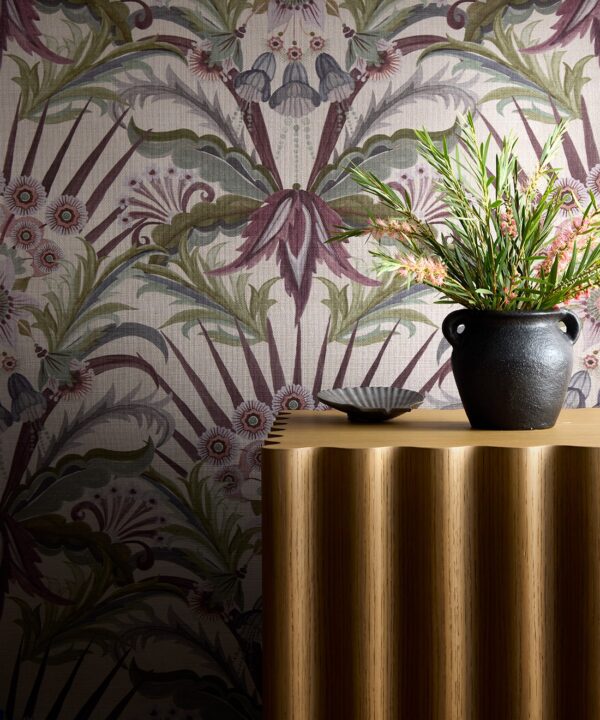 Morning Flowers Grasscloth Wallpaper - Image 2