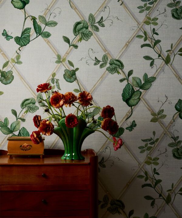 Petite Ivy Grasscloth Wallpaper - Image 2