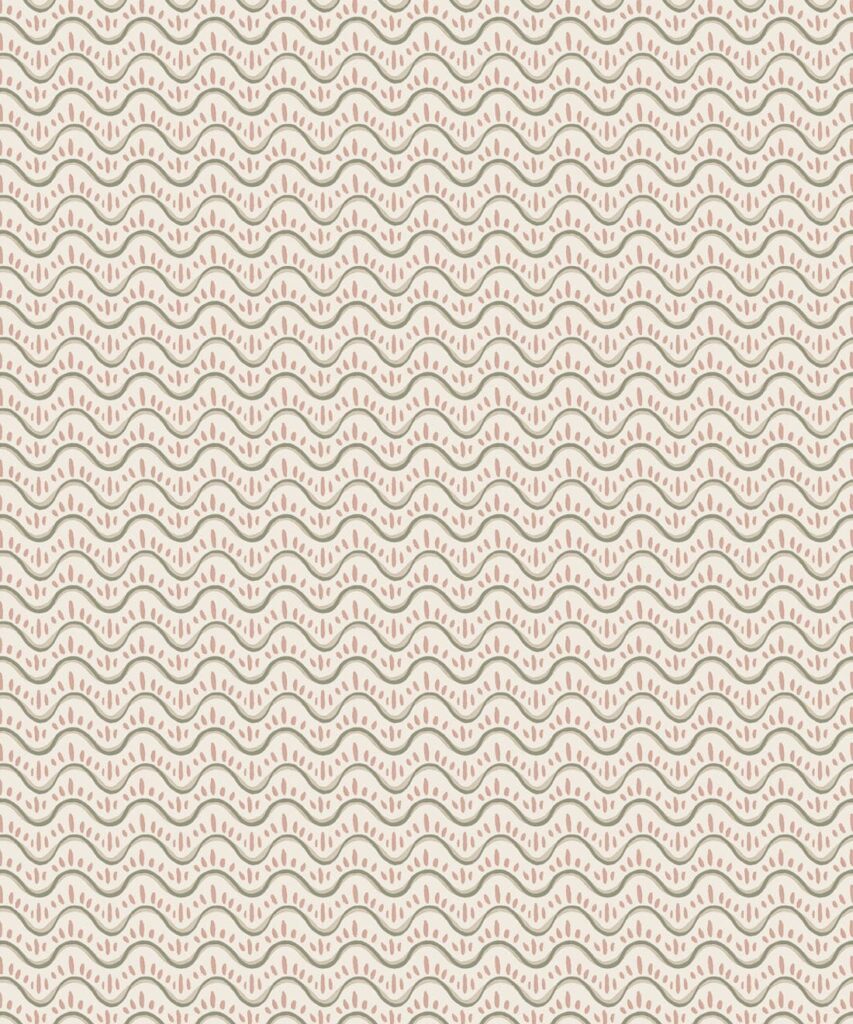 Dew Wallpaper - Colorway: Blush - Petite Prints - Stripes Collection - Swatch
