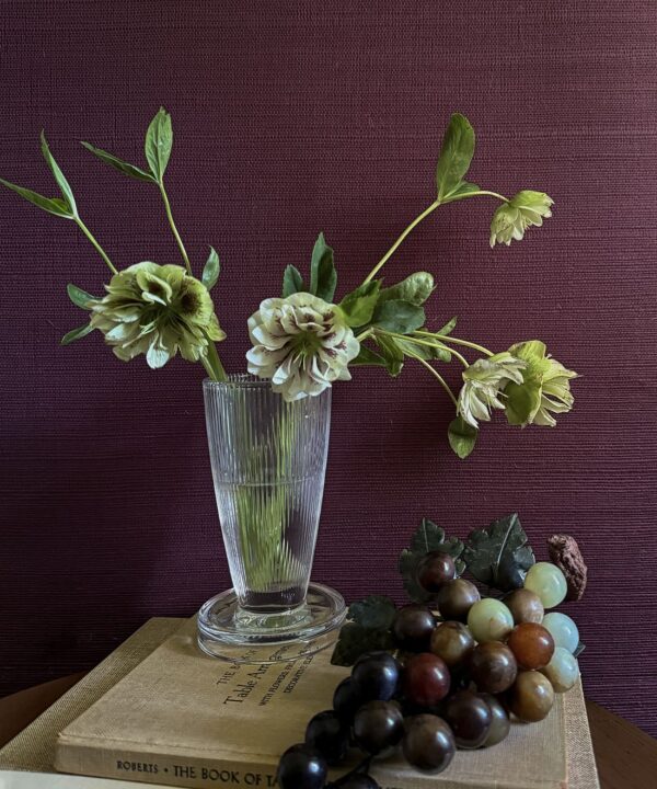 Plum Velvet Grasscloth Wallpaper - Image 2