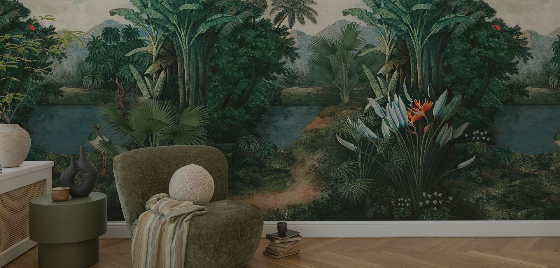 25% OFF SALE - Hero Image - Palm Landscape Mural - Bethany Linz: My Sydney Collection - 1920by919