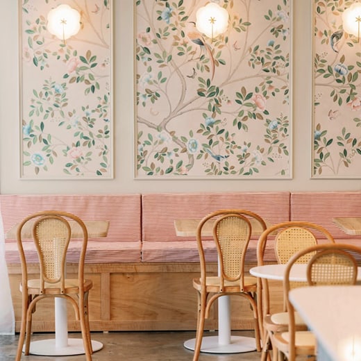 Camellia Tree Mural in Pink - Instagram Homepage Grid - Feb26