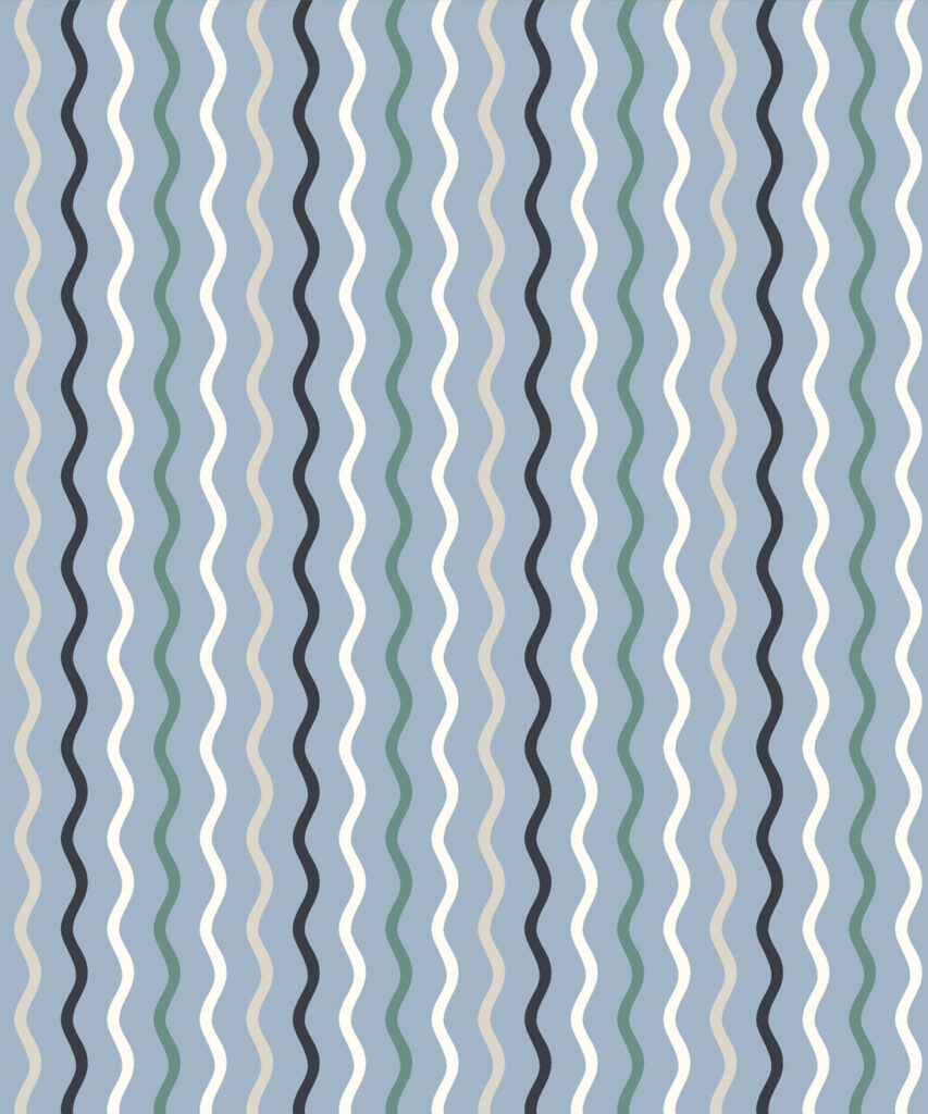 Topsy-Turvey Wallpaper - Colourway: Periwinkle - Swatch