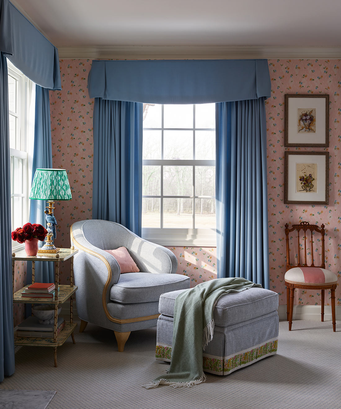Dana Wallpaper - Colourway: Blush - Insitu