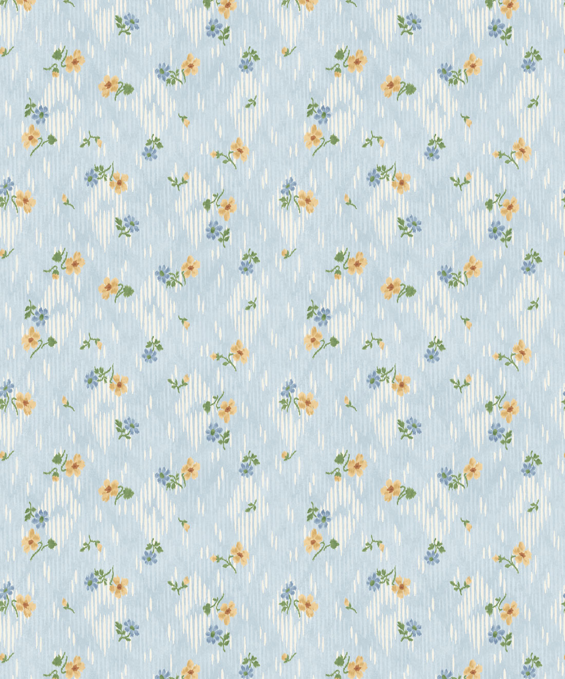 Dana Wallpaper - Colourway: Swedish Blue - Swatch