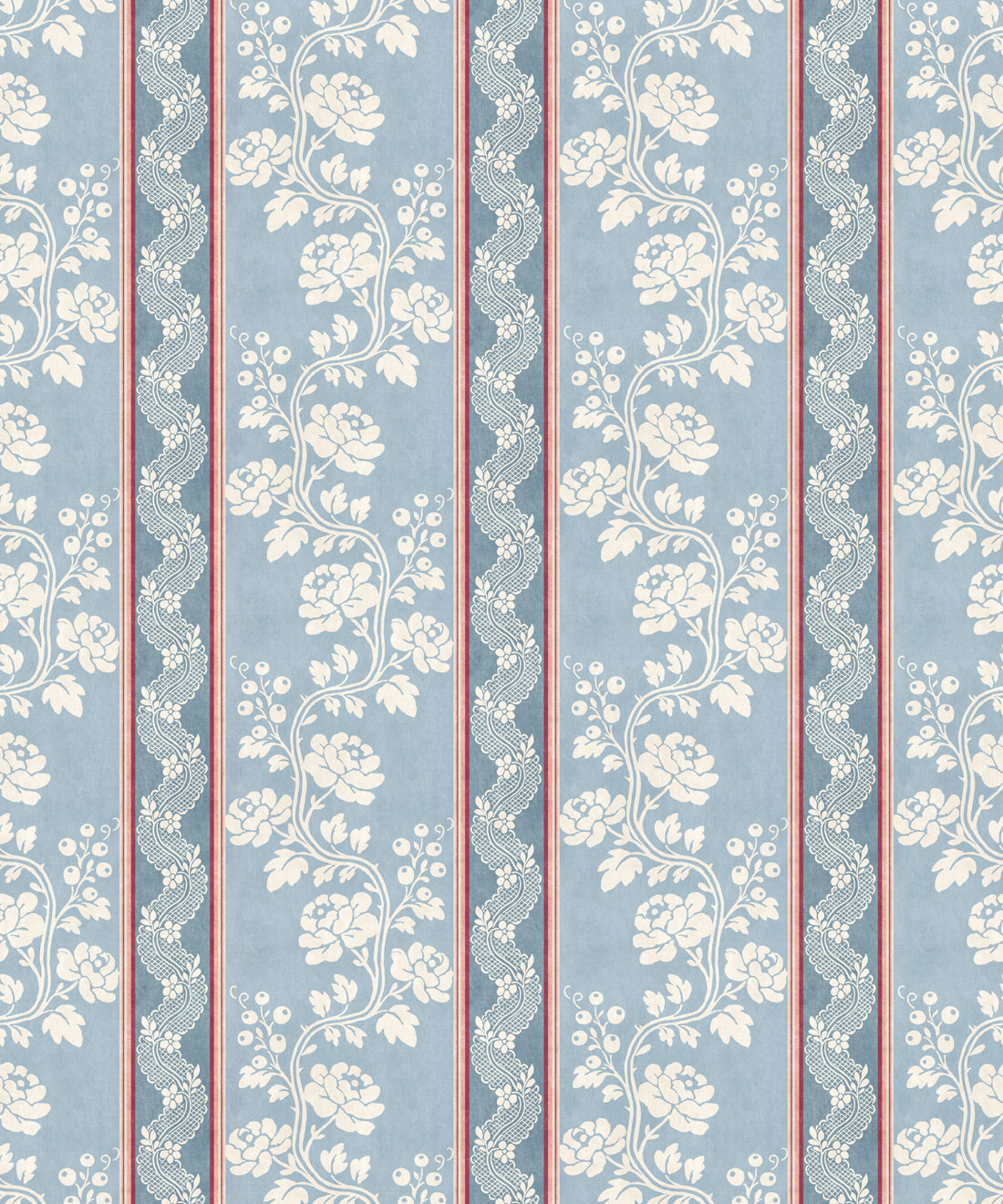 Elise Wallpaper - Colourway: Swedish Blue - Swatch
