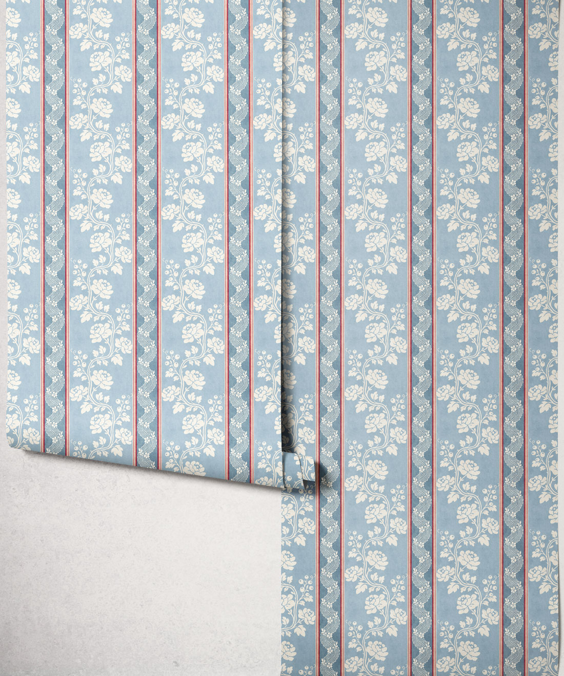 Elise Wallpaper - Colourway: Swedish Blue - Roll
