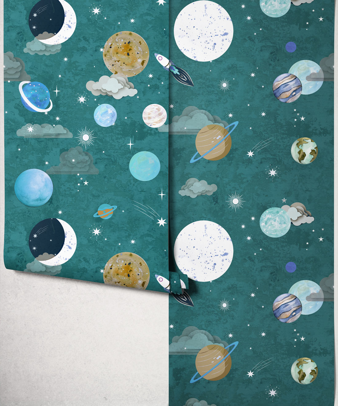 Blast Off Wallpaper - Colourway: Petal Pink - Roll