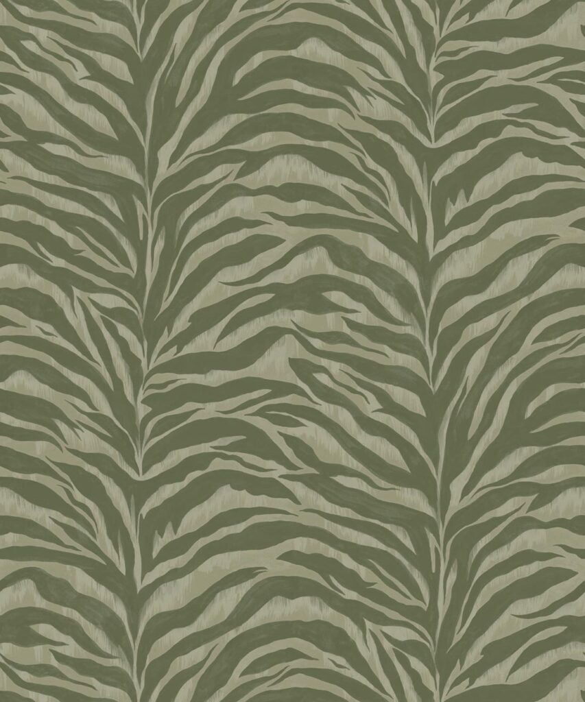 Serengeti Stripe Wallpaper - Colourway: Palm - Swatch