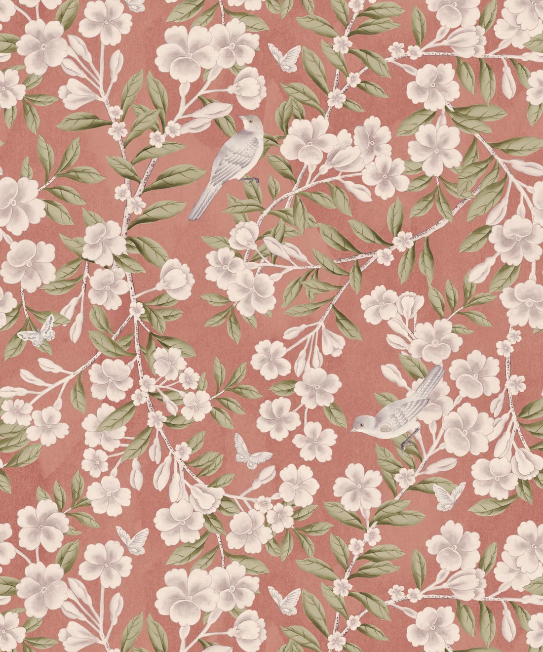 Chelsea Trellis Wallpaper - Colourway: Rosewood - Swatch