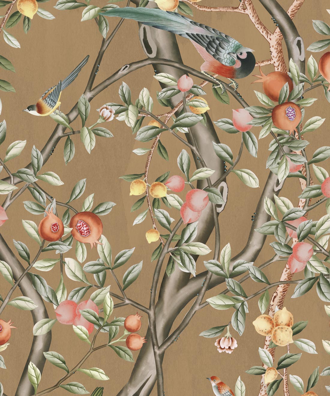 Orchard House Wallpaper - Colourway: Tobacco - Swatch